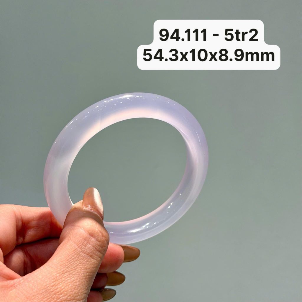 Vòng Ngọc Tuỷ Chalcedony Tử La Lan ~54.3x10x8.9mm 94.111