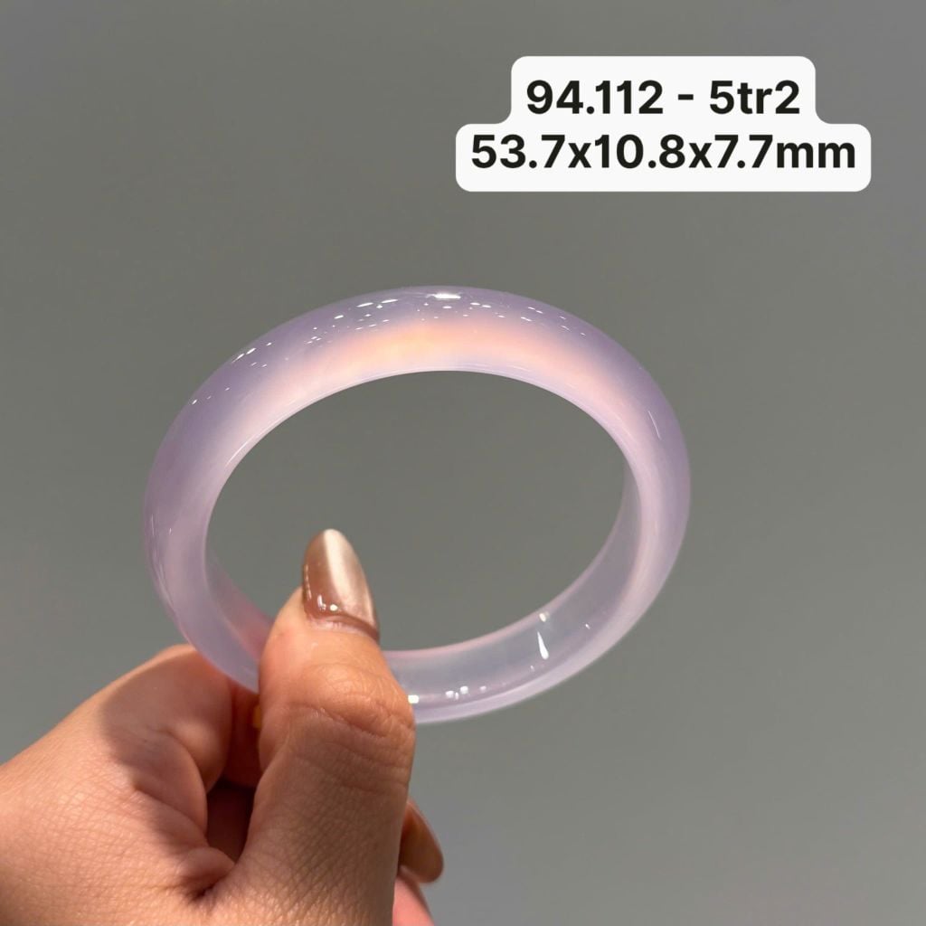 Vòng Ngọc Tuỷ Chalcedony Tử La Lan ~53.7x10.8x7.7mm94.112