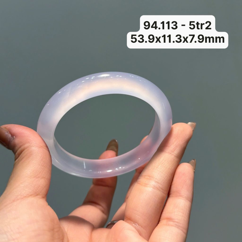 Vòng Ngọc Tuỷ Chalcedony Tử La Lan ~53.9x11.3x7.9mm94.113