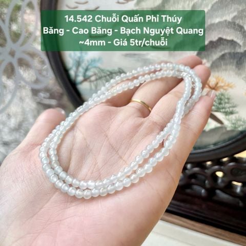 Chuỗi Quấn Phỉ Thúy Băng Cao Băng - Bạch Nguyệt Quang ~4mm 14.542