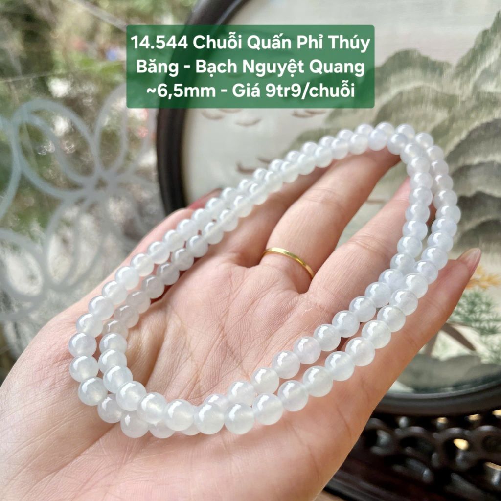 Chuỗi Quấn Phỉ Thúy Băng - Bạch Nguyệt Quang ~6,5mm 14.544