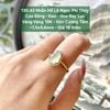 Nhẫn Hồ Lô Ngọc Phỉ Thúy Cao Băng - Keo - Hoa Bay Lục VV18 KC tấm ~7,5x9,6mm 130.43