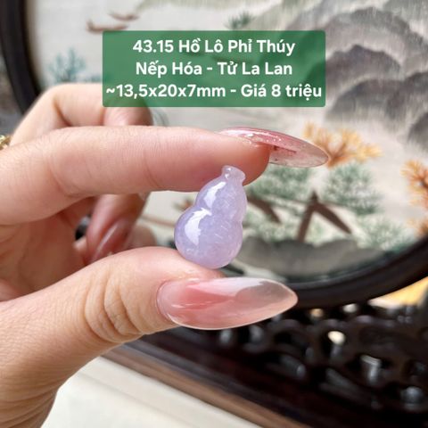 Hồ Lô Phỉ Thúy Nếp Hóa Tử La Lan ~13,5x20x7mm 43.15