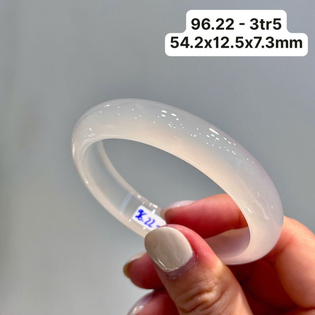 Vòng Hẹ Ngọc Tuỷ Chalcedony Bạch Nguyệt Quang 54.2x12.5x7.3mm 96.22