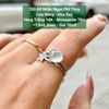 Nhẫn Ngọc Phỉ Thúy Cao Băng Hoa Bay VT14k Moissanite Tấm  ~7,5x8,3mm 130.60