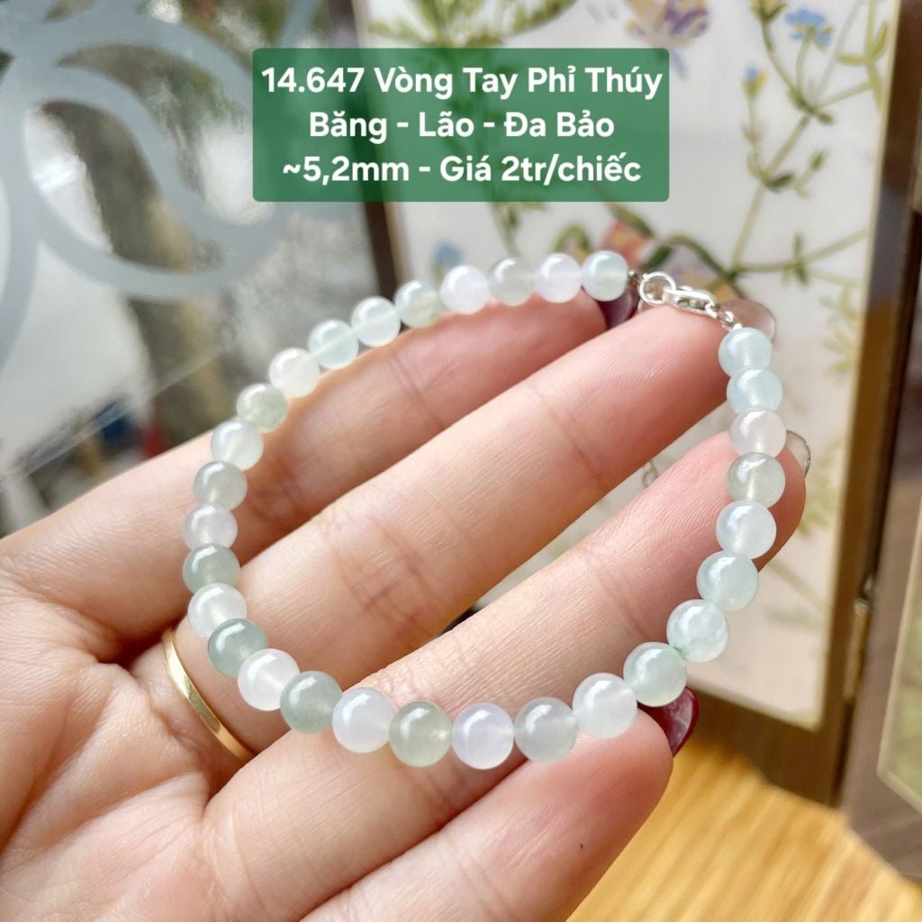 Vòng Tay Phỉ Thúy Băng - Lão Đa Bảo ~5,2mm 14.647