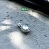 132.16 Lắc & Mặt Dây Phỉ Thuý Jadeite A Thuỷ Tinh - Bạch Nguyệt Quang VT18K - KC Tấm ~10x12mm
