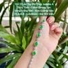 132.17 Lắc Tay Phỉ Thuý Jadeite A Thuỷ Tinh - Chính Dương Lục - VT18K - KC Tấm ~5,2x6,8 - 5,6x8mm