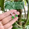132.13 Khuyên Tai Phỉ Thuý Jadeite A Thuỷ Tinh - Đế Vương Lục - Thuỷ Tinh - Bạch Nguyệt Quang - VT18K -KC Tấm - 4,1x4,8mm - 6,3x6,8mm