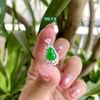 132.7 Nhẫn & Mặt Hồ Lô Phỉ Thuý Jadeite A Thuỷ Tinh - Đế Vương Lục - VT18K - KC Tấm ~ 7,8 - 10mm