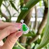 132.7 Nhẫn & Mặt Hồ Lô Phỉ Thuý Jadeite A Thuỷ Tinh - Đế Vương Lục - VT18K - KC Tấm ~ 7,8 - 10mm