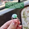 131.83 Nhẫn Khấu Ngọc Phỉ Thuý Jadeite A -  Nếp Hoá - Hoa Bay Lục Táo - VT14K - Mois Tấm ~12,1x4,5mm