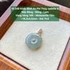 10.348 Khấu Bình An Phỉ Thuý Jadeite A - Nếp Băng - Băng  - Lam - VV14K - Mois Tấm ~19,3x4,5mm