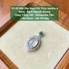 131.92 Mặt Dây Ngọc Phỉ Thuý Jadeite A - Băng -   Bạch Nguyệt Quang - VT14K - Mois Tấm ~10x14mm