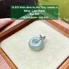 10.337 Khấu Bình An Phỉ Thuý Jadeite A - Băng - Lam Thanh- Bạc 925 ~19,2x4,9mm