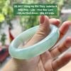 26.561* Vòng Hẹ Phỉ Thuý Jadeite A Nếp - Nếp Hoá - Lão - Hoa Bay Lam ~55,4x13x8,6mm