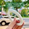 26.747 Vòng Đũa Phỉ Thuý Jadeite A - Nếp Mịn - Trắng Phớt Lam ~56x10,3x10,4mm