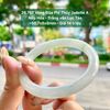 26.757 Vòng Đũa Phỉ Thuý Jadeite A - Nếp Hoá - Trắng Vân Lục Táo ~50,7x8x8mm