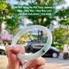 26.762 Vòng Đũa Phỉ Thuý Jadeite A - Nếp - Nếp Mịn - Hoa Bay Lam ~ 51,6x8,4x6,4mm