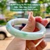 26.767 Vòng Hẹ Phỉ Thuý Jadeite A - Nếp - Nếp Hoá - Đốm Lục ~ 53,7x11x8,7mm