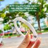 26.751 Vòng Đũa Phỉ Thuý Jadeite A - Nếp - Nếp Mịn - Trắng Phớt Tím ~55,4x6,7x6,7mm