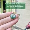 10.367 Khấu Bình An Phỉ Thuý Jadeite A - Băng - Hoa Bay Lục Đậm - VV14K - Mois Tấm ~ 15,3x4,5mm