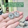 10.362 Khấu Bình An Phỉ Thuý Jadeite A - Băng - Lão - Trắng Phớt Lục - Bạc 925 ~ 19,8x4,8mm