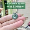 10.368 Khấu Bình An Phỉ Thuý Jadeite A - Băng - Hoa Bay Lục Đậm - VT14K - Mois Tấm ~ 15,6x4,5mm