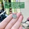 10.364 Khấu Bình An Phỉ Thuý Jadeite A - Băng - Lão - Trắng Phớt Lam - VT14K ~13,6x3,6mm