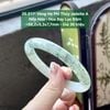 26.911* Vòng Đũa Phỉ Thuý Jadeite A - Nếp Hoá - Hoa Bay Lục Đậm ~ 58,2x9,3x7,7mm