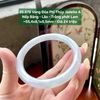 26.878 Vòng Đũa Phỉ Thuý Jadeite A - Nếp Băng - Lão - Trắng Phớt Lam ~ 55,4x8,1x8,5mm