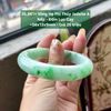 26.861x Vòng Hẹ Phỉ Thuý Jadeite A - Nếp - Đốm Lục Cay ~ 56x13x9mm