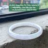 26.863 Vòng Đũa Phỉ Thuý Jadeite A - Nếp Băng -  Tím Vân Lục Táo ~ 51,9x7,8x7,7mm
