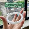 26.818 Vòng Đũa Phỉ Thuý Jadeite A - Nếp Băng - Bạch Nguyệt Quang Sa Kim ~ 52x8x8,4mm