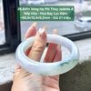 26.841x Vòng Hẹ Phỉ Thuý Jadeite A -Nếp Hoá - Hoa Bay Lục Đậm ~ 58,5x12,4x9,2mm