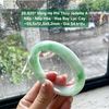 26.825* Vòng Hẹ Phỉ Thuý Jadeite A -Nếp - Nếp Hoá - Hoa Bay Lục Cay ~ 55,5x12,5x9,2mm