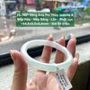 26.796* Vòng Đũa Phỉ Thuý Jadeite A - Nếp Hoá - Nếp Băng - Lão - Phớt Lục ~ 54,6x8,6x8,6mm