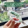 26.813* Vòng Hẹ Phỉ Thuý Jadeite A - Nếp Hoá - Nếp Băng - Hoa Bay Lục Đậm ~ 52,3x12,2x8,7mm