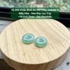 10.393 Khấu Bình An Phỉ Thuý Jadeite A - Nếp Hoá - Hoa Bay Lục Cay ~ 15,5x4,3mm