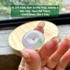 10.375  Khấu Bình An Phỉ Thuý Jadeite A - Nếp Hoá - Bạch Đế Thanh ~ 24x5,6mm