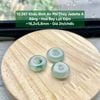 10.387 Khấu Bình An Phỉ Thuý Jadeite A - Băng - Hoa Bay Lục Đậm ~ 16,2x5,8mm