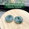 10.382 Khấu Bình An Phỉ Thuý Jadeite A - Nếp Băng - Lão Hoa Lam Đậm ~ 24,5x5,5mm