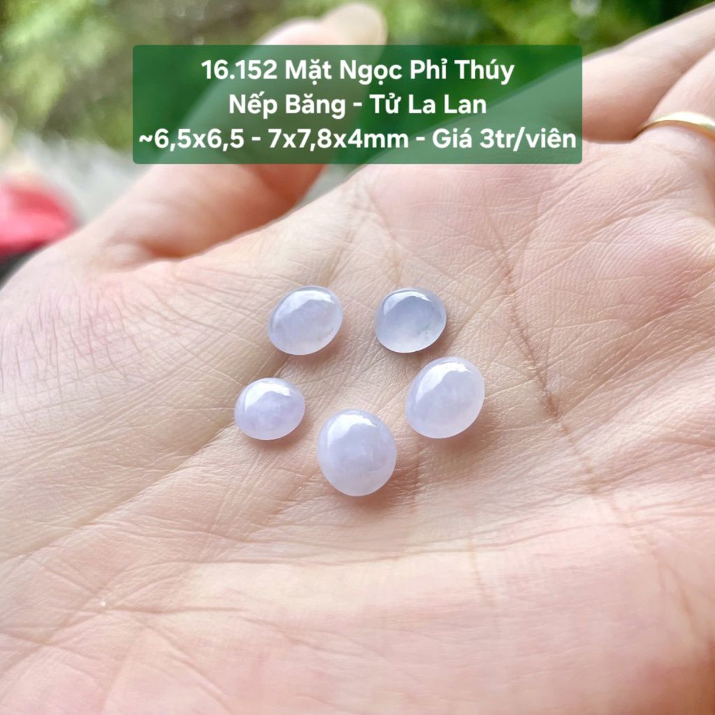 Mặt Ngọc Phỉ Thúy Nếp Băng - Tử La Lan ~6,5x6,5 - 7x7,8x4mm 16.152