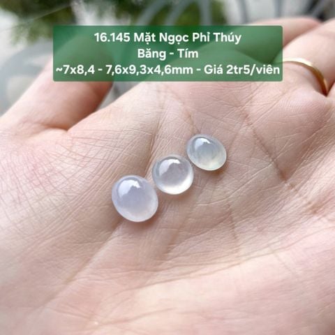 Mặt Ngọc Phỉ Thúy Băng - Tím ~7x8,4 - 7,6x9,3x4,6mm 16.145