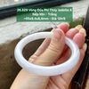 26.829 Vòng Đũa Phỉ Thuý Jadeite A - Nếp Mịn - Trắng ~ 55x8,4x8,4mm