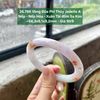 26.786 Vòng Đũa Phỉ Thuý Jadeite A - Nếp -  Nếp Hoá -  Xuân Tài Đốm Sa Kim ~ 54,3x9,1x9,2mm