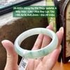 26.820x Vòng Hẹ Phỉ Thuý Jadeite A -  Nếp Hoá - Lão - Hoa Bay Lục ~56,4x12,4x8,2mm