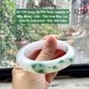 26.778 Vòng Hẹ Phỉ Thuý Jadeite A -  Nếp Băng - Lão - Tím - Hoa Bay Lục ~ 54x12,3x9,3mm