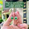 132.20 Khuyên Tai Phỉ Thuý Jadeite A - Nếp Hoá - Chính Dương Lục -VT14K - Mois Tấm ~6x6,9mm