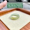 5.215 Nhẫn Phỉ Thuý Jadeite A - Nếp -  Nếp Hoá - Hoàng Phỉ ~ 18,6x5,5x3,8mm